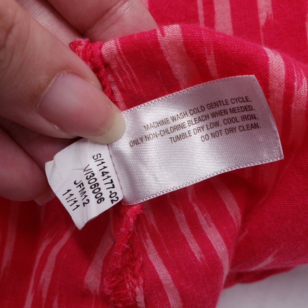 Old Navy Top Womens XXL Pink Cotton Lightweight Preppy Colorful Pattern Bohemian - Picture 8 of 16